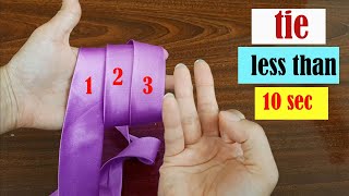 How to tie a tie, less than 10 sec