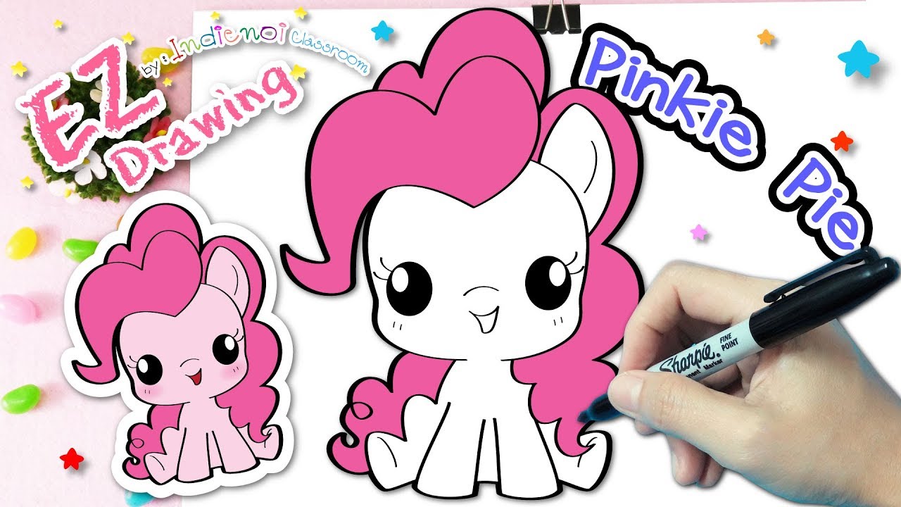 HOW TO DRAW Pinkie Pie(My little Pony)★Chibi&Kawaii version★Tutorial ...