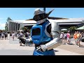 iCan Showbot Entertains Guests Near Guardians of the Galaxy: Cosmic Rewind at EPCOT - Disney World