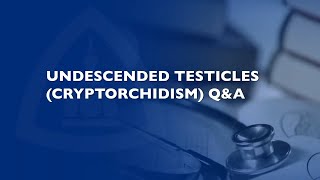 Undescended Testicles (Cryptorchidism) Q&A with Dr. Ming-Hsien Wang