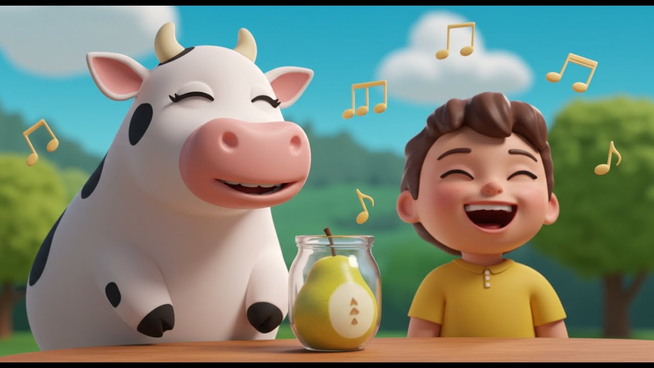 Counting Fruit Rhyme with Moo Moo | Learn Numbers and Fruits | Fun Educational Song for Kids
