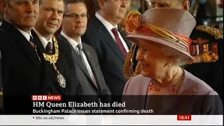 HM Queen Elizabeth has died - BBC News Coverage (17:40 - 20:45, 8th September 2022)