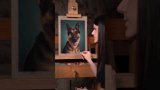 Paint with me 🤩 Opal the German Shepherd. Soft Pastels. #asmr #art #realism screenshot 5