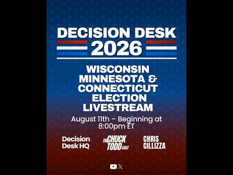 Decision Desk 2026 - Wisconsin, Minnesota, Connecticut & More Primaries Livestream