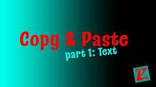 آموزش کپی کردن, قسمت اول: نوشته Copy and Paste (part 1) آموزش کپی کردن, قسمت اول: نوشته