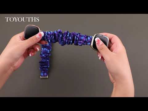 TOYOUTHS Scrunchie Bands for  Fitbit Versa 4/Fitbit Versa 3/Fitbit Sense 2/Fitbit Sense