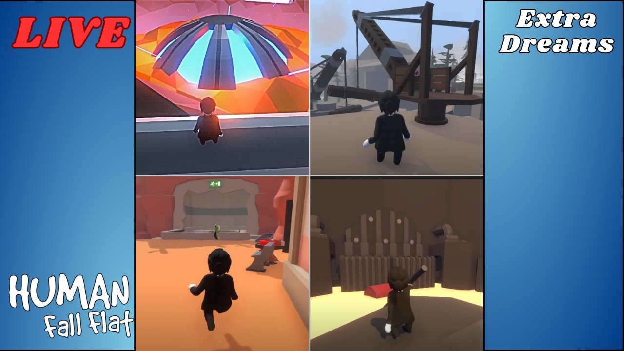 Human Fall Flat Indonesia Extra Dreams (Laboratory, Lumber, Red Rock