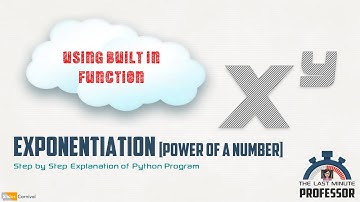 Exponentiation [Power of a Number] using Built-in Function in Python