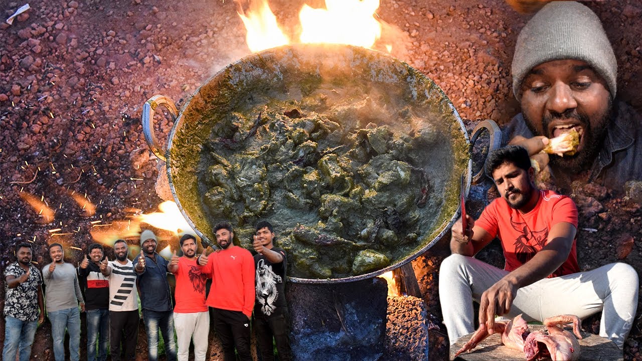 Palak Green Chicken | Palak Chicken | Nati Style | Village Cooking Kannada | Akshay Food Factory