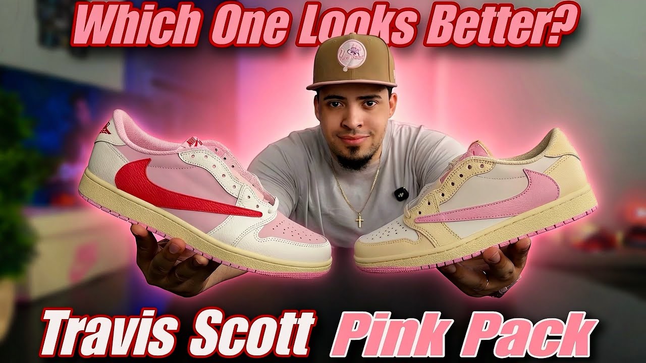 Pick One ☝️ Travis Scott AJ1 Low Tropical Pink vs Shy Pink
