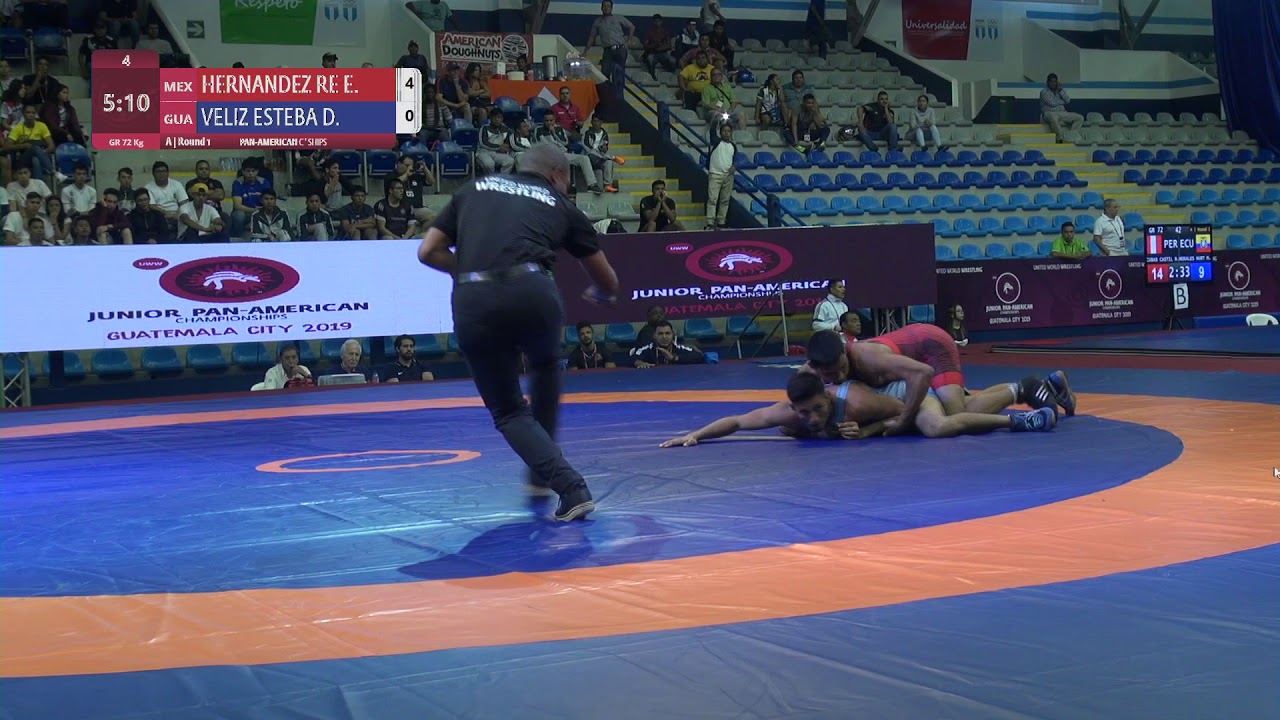 Round 1 GR - 72 kg: E. HERNANDEZ RE (MEX) v. D. VELIZ ESTEBA (GUA)