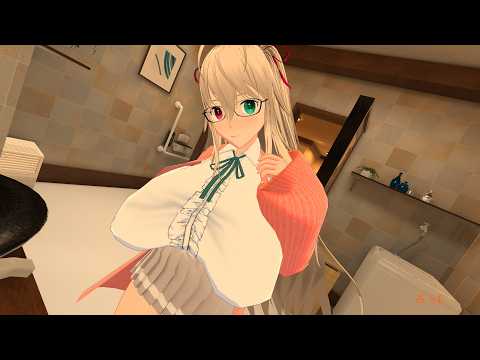 【VR3D配信】新衣装というほどでもない制服衣装つくったよ！いっぱい見て欲しい♪スク水とビキニもあるよ【目指せ登録者1000人】