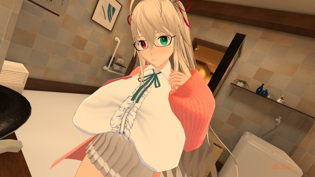 【VR3D配信】新衣装というほどでもない制服衣装つくったよ！いっぱい見て欲しい♪スク水とビキニもあるよ【目指せ登録者1000人】