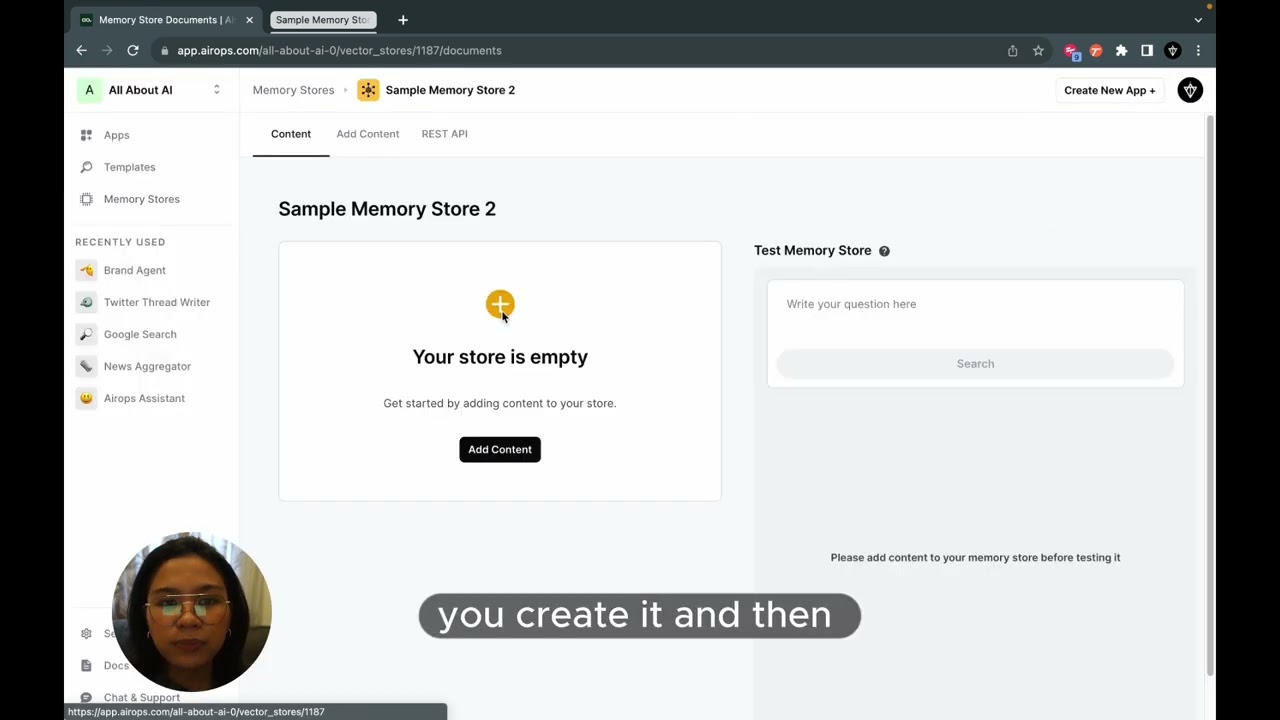 How to Build Your Own AI App Series | Building a Memory Store (S2E10)