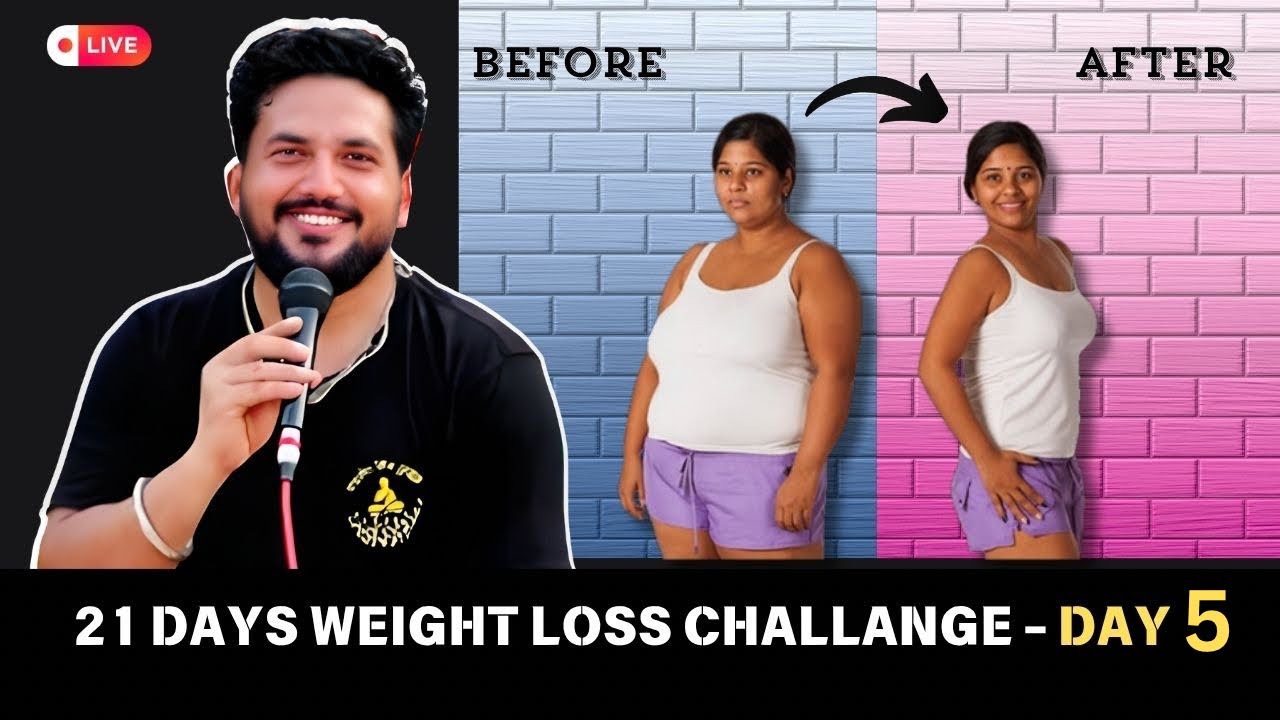 DAY 5, Vedic Life Yoga is live for 21 days fatloss challenge. 