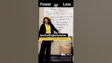 Fewer or Less - there’s a difference