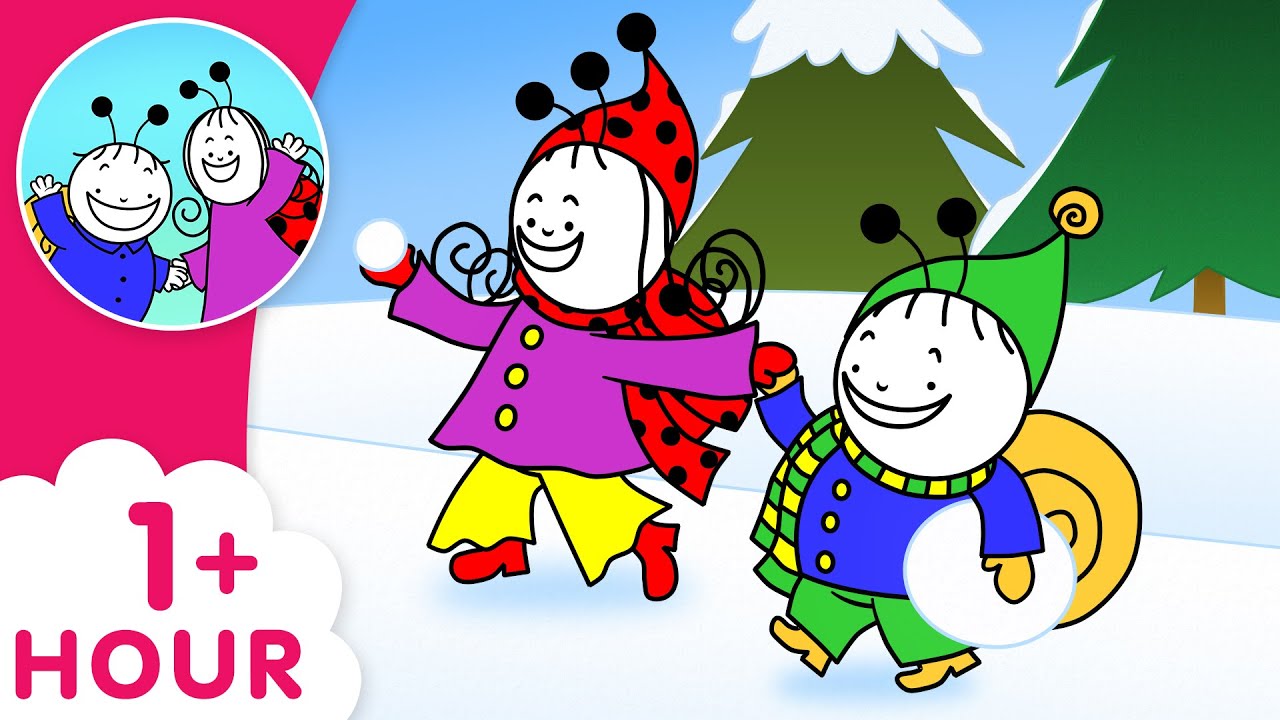 Bobi in Pika kompilacija - IGRANJE NA SNEGU ▶ 14 celotne epizode | 64 minut