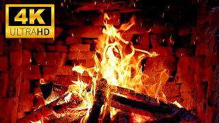 🔥 Cozy Fireplace in 4K UHD 🔥 Crackling Fire Sounds & Burning Logs | Relaxing Fireplace Ambience screenshot 1