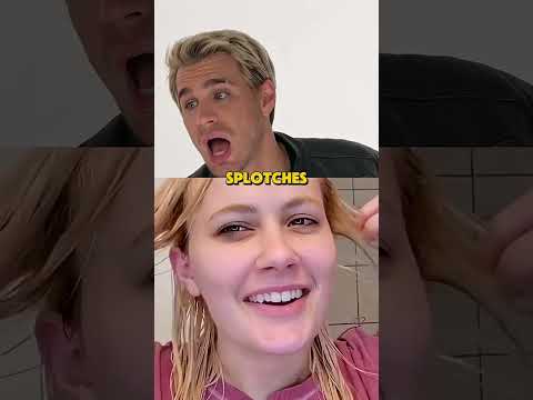 ¡Mira cómo transforma su cabello con un espectacular tono rubio hielo violeta!