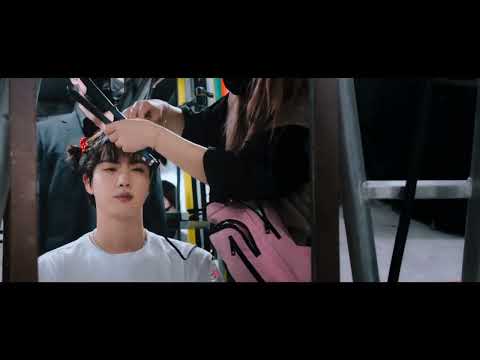 Jin getting his hair ready for PTD