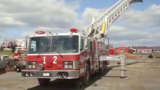 1990 Simon Duplex LTI Rear Mount Platform Quint 100 Ft