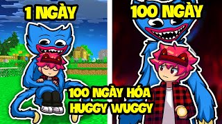 HACHI 100 NGÀY HÓA THÀNH HUGGY WUGGY TRONG MINECRAFT*HACHI 100 NGÀY HÓA HUGGY WUGGY*