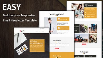 Easy - Multipurpose Responsive Email Template with Online StampReady Builder & Mailchimp Editor |