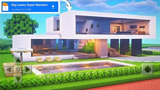 How to Download Big Modern House Mod for Minecraft PE|Download Modern Luxury Super Mansion in Mcpe screenshot 2