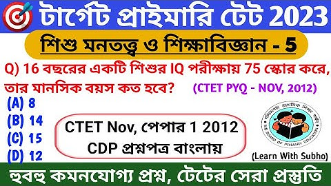 Primary Tet CDP classes | Primary Tet Preparation 2023 | WB Primary Tet Preparation 2023