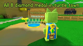 All 8 diamond medal in turtle town - Super bear adventure speedrun  screenshot 5