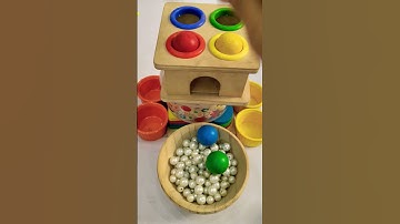 Smashing Wooden balls sorting ASMR #shorts