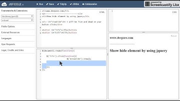 How to show / hide div using jquery
