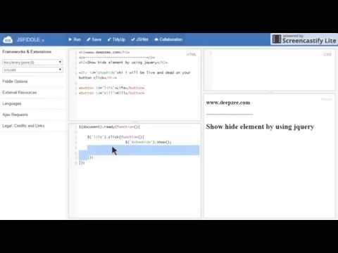 How to show / hide div using jquery