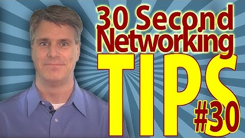 Pitch for Success 30 Second Networking Tip No 30