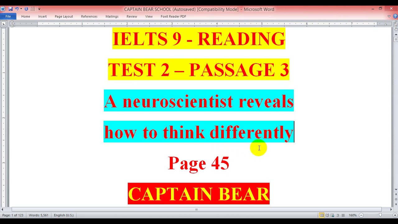A Neuroscientist Reveals How To Think Differently Ielts Answer