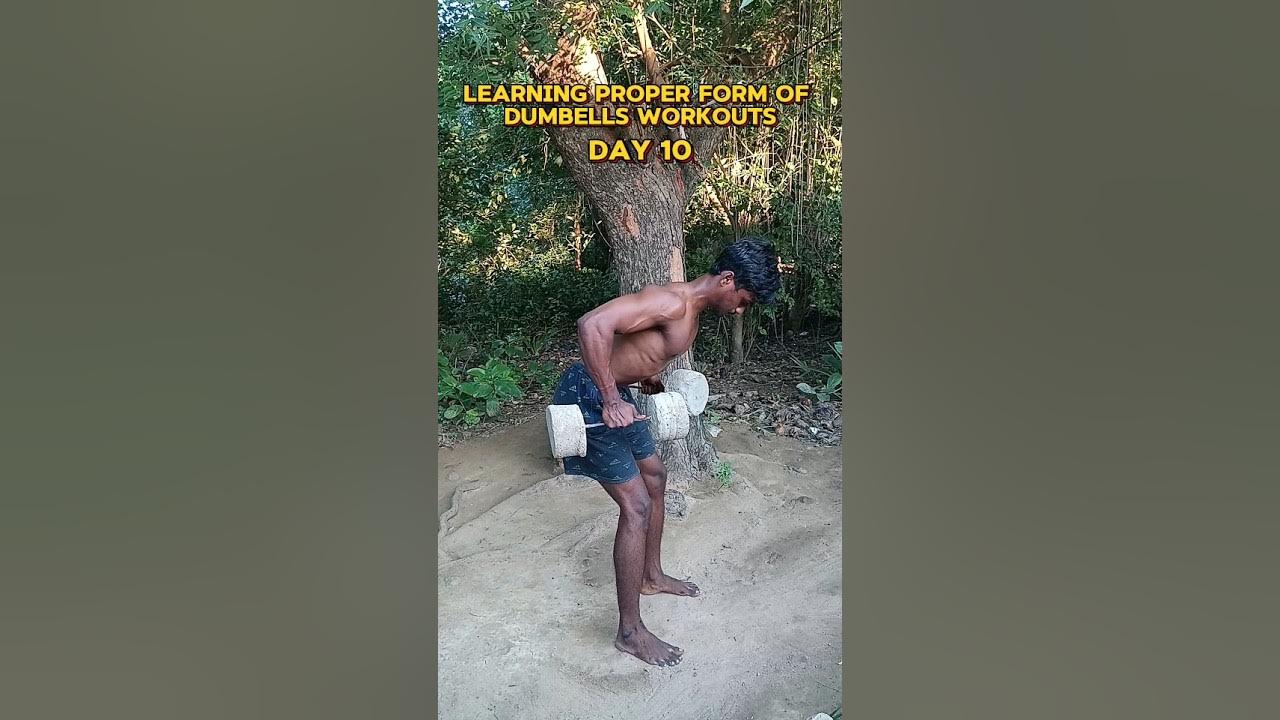 Learning proper form of dumbells workouts DAY 10fitnesstamilshorts 