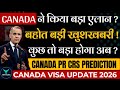 Canada ने किया बड़ा ऐलान ! Canada PR CRS Prediction | Express Entry | Canada Visa Update 2026 #visa