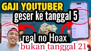 GAJIAN YOUTUBE JADI TGL 1 BUKAN 21