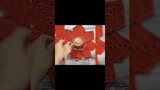 maple leaf placemat.... #crochet #crochetplacemat #mapleleaf #crochetmapleleaf