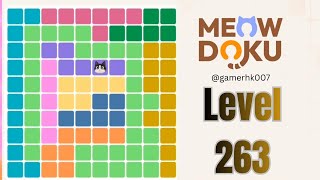 Meowdoku level 263 Walkthrough Solution 