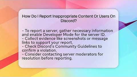 How Do I Report Inappropriate Content Or Users On Discord? - Everyday-Networking