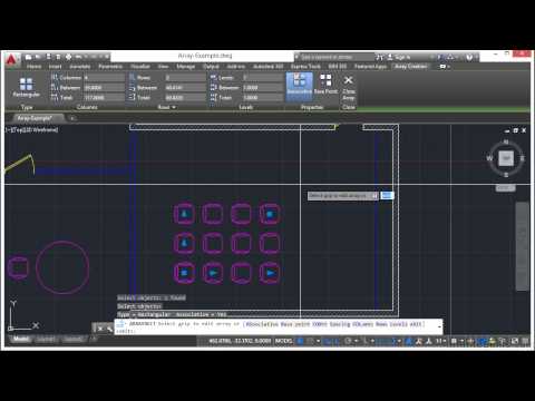 Autocad Rectangular Array Tutorial 2015 - 42