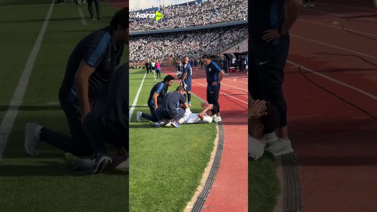 بكاء عمر جابر بعد الإصابة ولاعبي الزمالك يحملونه لخارج الملعب