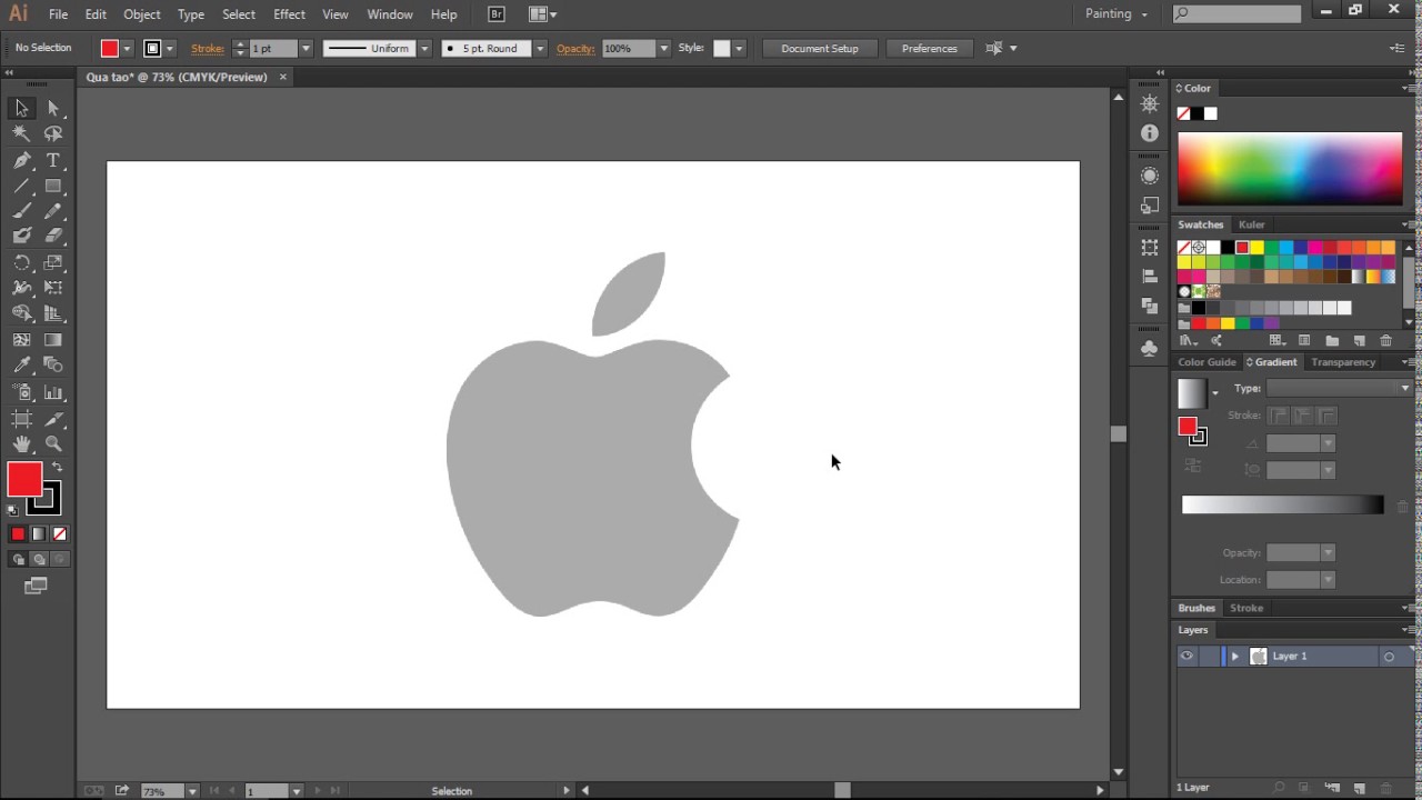 Bài 15. Sử Dụng Công Cụ Pen Vẽ Biểu Tượng Quả Táo Apple Với Adobe  Illustrator Cc - Youtube
