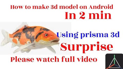 how to make 3D model of fish in Android using prisma 3D.
