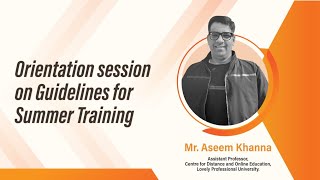 Orientation Session regarding Summer Training screenshot 3