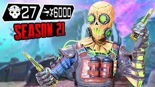 SUPER OCTANE 27 KILLS AND 6000 DAMAGE MERCILESSLY (Apex Legends Gameplay Season 21)