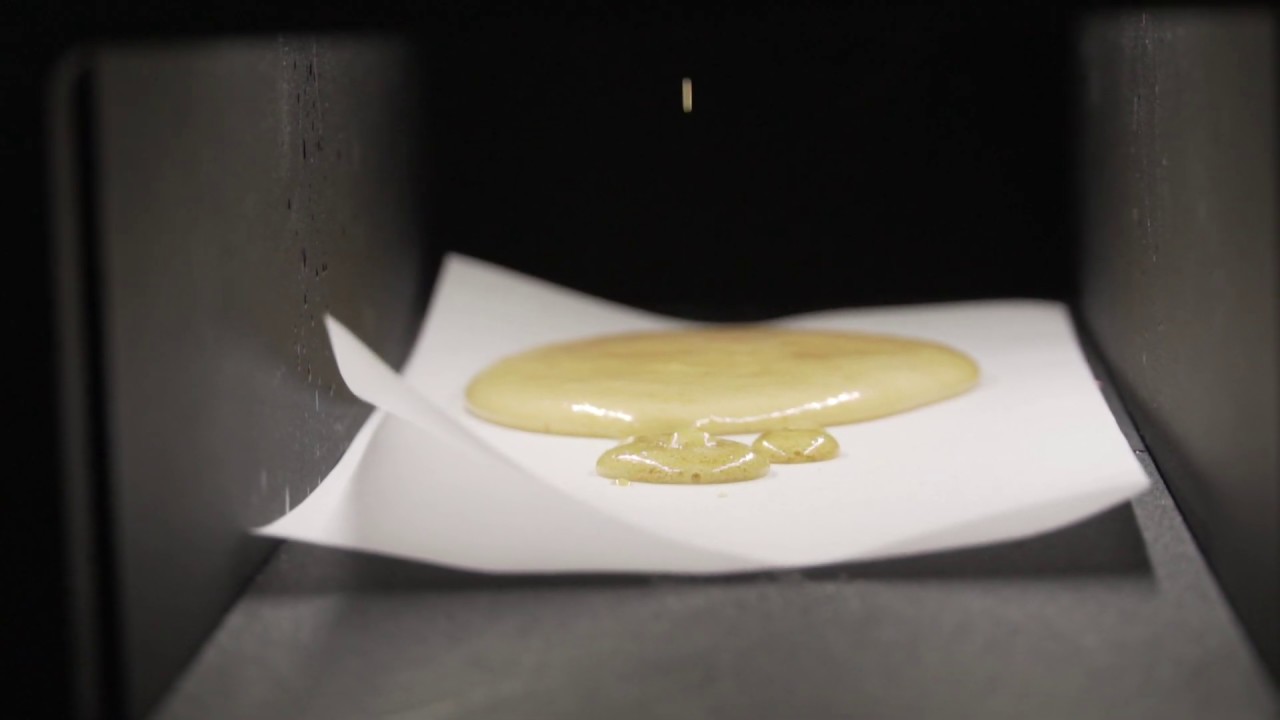 112g of XXX OG Flower pressed into Rosin on The Rosin Machine by Access