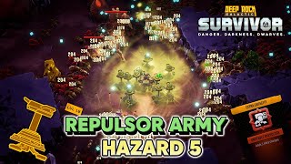 Fully Overclocked Repulsor Test on Hazard 5 ! Deep Rock Galactic Survivors Weapon Review !