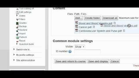 Moodle Lesson 07: Add Folder Resource